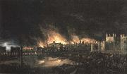 unknow artist samtida malning av branden i london 1666 Sweden oil painting artist